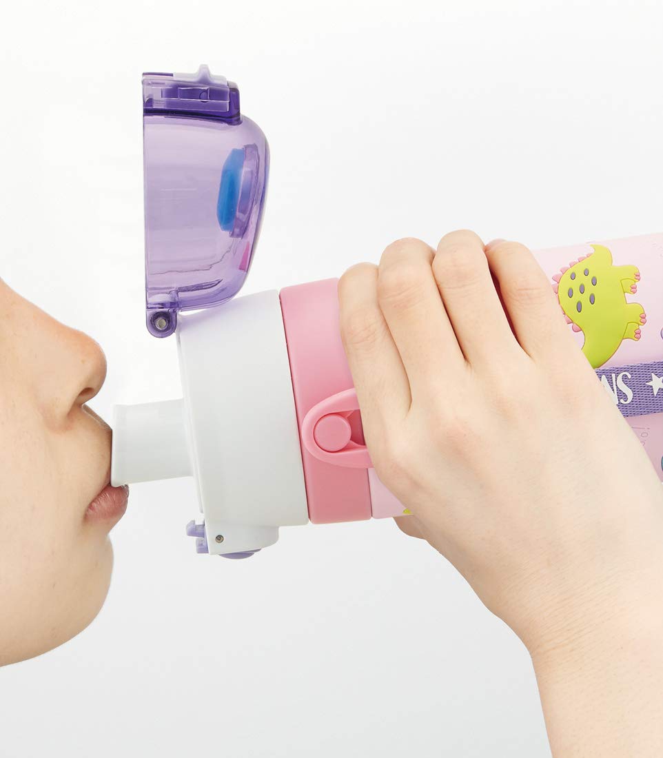 Skater Kids Stainless Steel Water Bottle - Lightweight Direct Drinking 480ml Cute 3D Happy Smile SDPV5- Japan Figure Store - #1 Bring To You The Best Japanese Goods