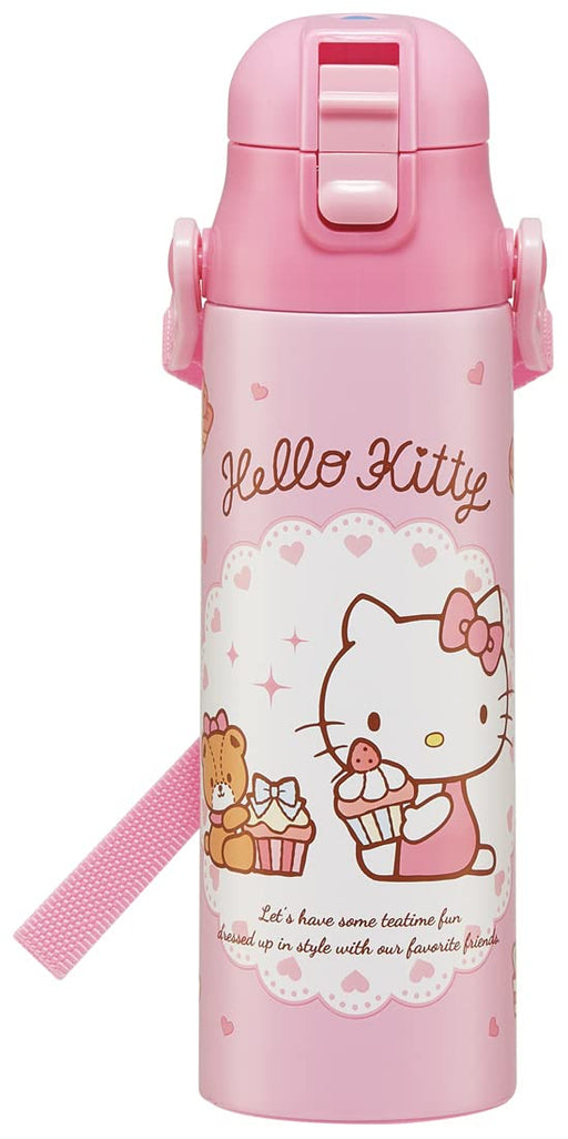 Skater Hello Kitty Stainless Steel Sports Water Bottle Lightweight & Kid-Friendly 580 ml - Sweets Design- Japan Figure Store - #1 Bring To You The Best Japanese Goods
