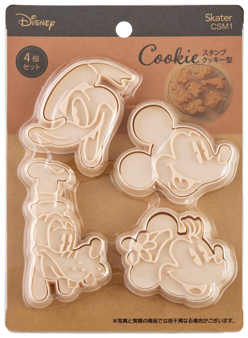 Skater Disney Mickey Mouse Stamp Cookie and Bread Cutter Set of 4- Japan Figure Store - #1 Bring To You The Best Japanese Goods