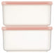 Skater Pink 230ml Portioned Microwave Safe Storage Containers Rectangular Pack of 2- Japan Figure Store - #1 Bring To You The Best Japanese Goods