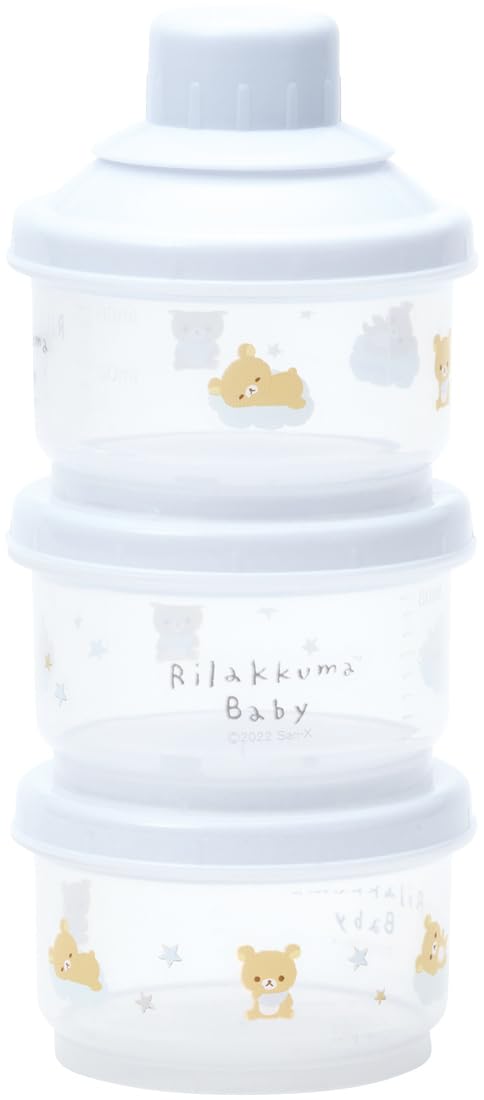 Skater Rilakkuma Baby 100ml Powdered Milk Storage Container Small 3-Piece Set CJN1M-A- Japan Figure Store - #1 Bring To You The Best Japanese Goods