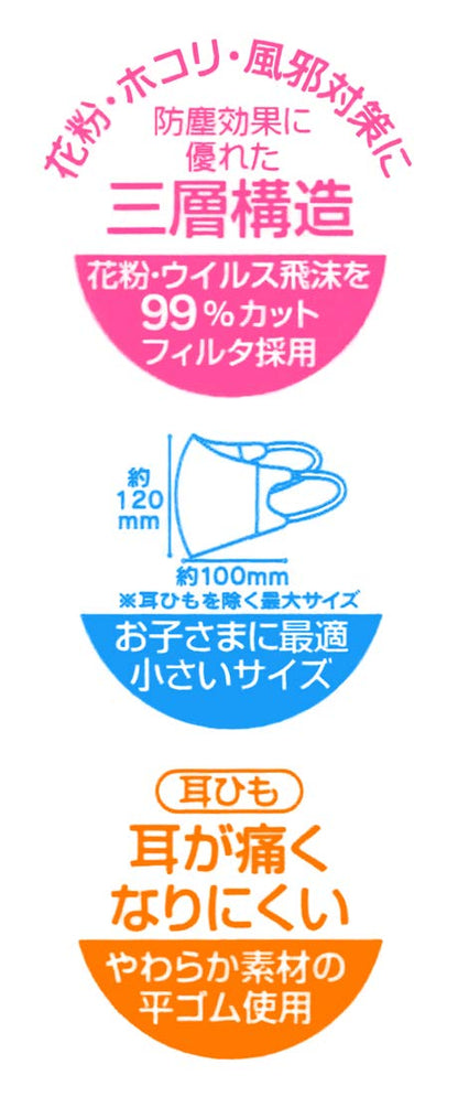 Skater Kids 3D Mask - 3-Ply Nonwoven Pack of 10 Shimajiro 18 12x10cm- Japan Figure Store - #1 Bring To You The Best Japanese Goods