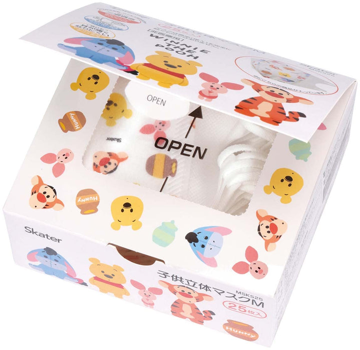 Skater Winnie The Pooh 3D Children's Mask Medium Nonwoven Three-Ply 25 Pack- Japan Figure Store - #1 Bring To You The Best Japanese Goods