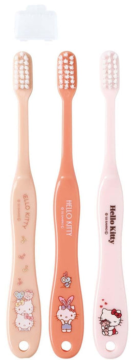 Skater Hello Kitty Soft Toothbrush Set 15.5cm Perfect for 6-12 Years Old 3 Pieces- Japan Figure Store - #1 Bring To You The Best Japanese Goods