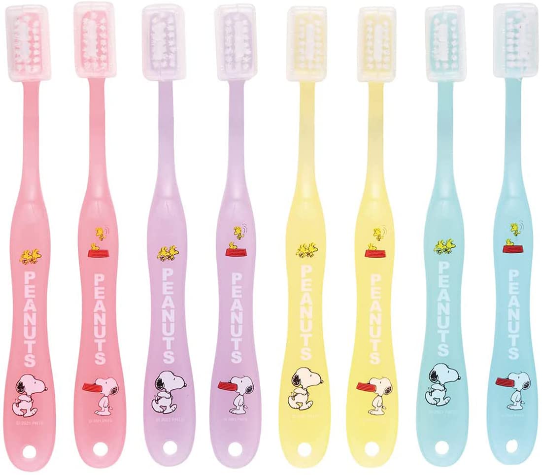 Skater Soft Toothbrush Set for Kids 6-12 Years Snoopy Design 15.5cm 8 Pieces- Japan Figure Store - #1 Bring To You The Best Japanese Goods