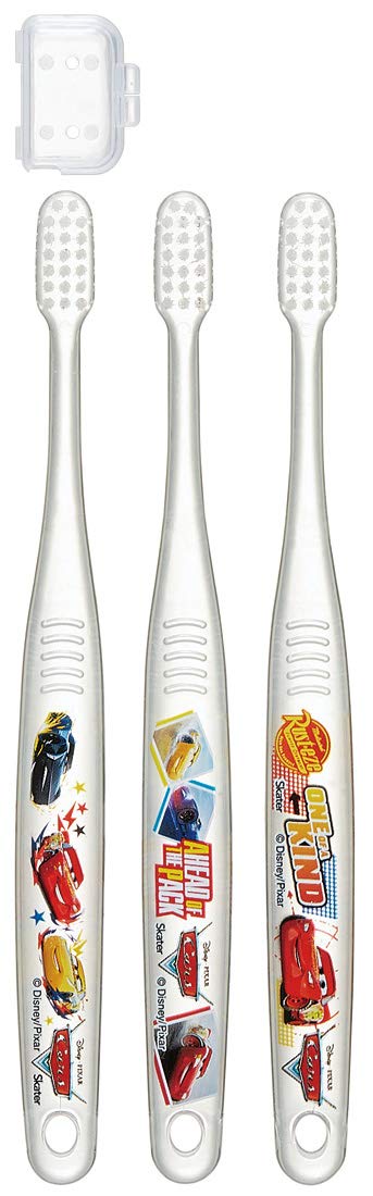 Skater Disney Cars Toothbrush Set Soft Clear Brush for Kids 6-12 Years 3 Pieces- Japan Figure Store - #1 Bring To You The Best Japanese Goods