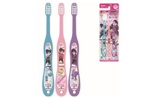 Skater Soft Toothbrush Set for Preschoolers 3-5 Years 14cm Secret X Warrior 3 Pieces- Japan Figure Store - #1 Bring To You The Best Japanese Goods