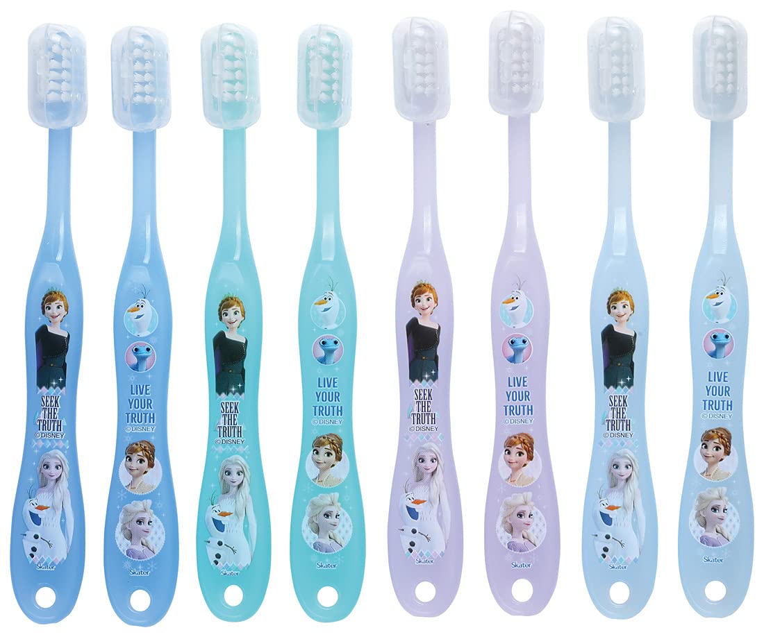 Skater Disney Frozen 2 Soft Toothbrush Set 14cm 8 Pieces for 3-5 Years Old- Japan Figure Store - #1 Bring To You The Best Japanese Goods