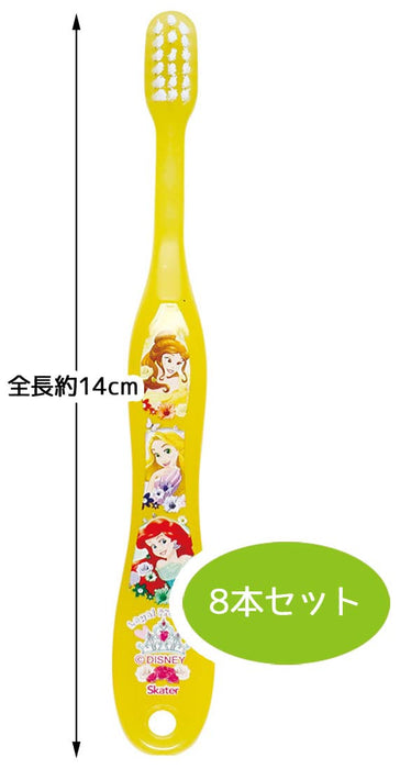 Skater Disney Princess Soft Toothbrush Set for 3-5 Years Old Preschoolers 14cm 8 Pack- Japan Figure Store - #1 Bring To You The Best Japanese Goods