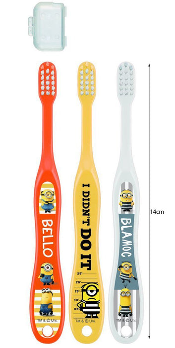 Skater Minions Toothbrush Set for Age 3-5 Preschoolers Normal Bristles 3 Pack- Japan Figure Store - #1 Bring To You The Best Japanese Goods