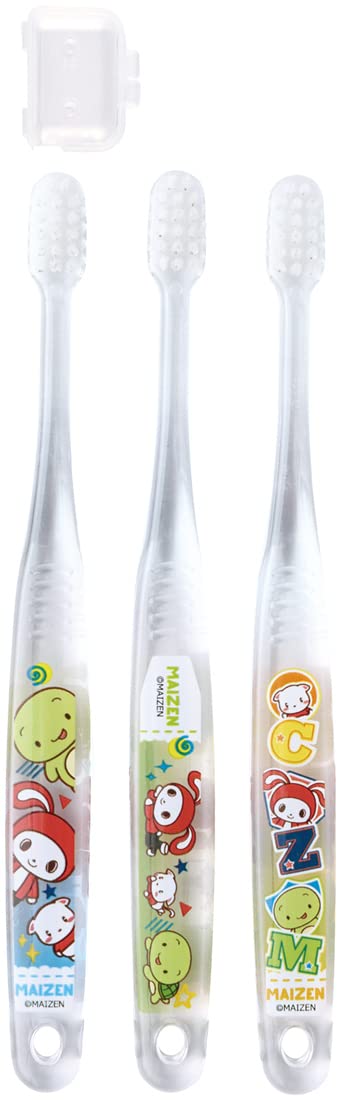 Skater Soft Clear Toothbrush 3-Pack for Preschoolers Ages 3-5 Maizen Sisters- Japan Figure Store - #1 Bring To You The Best Japanese Goods