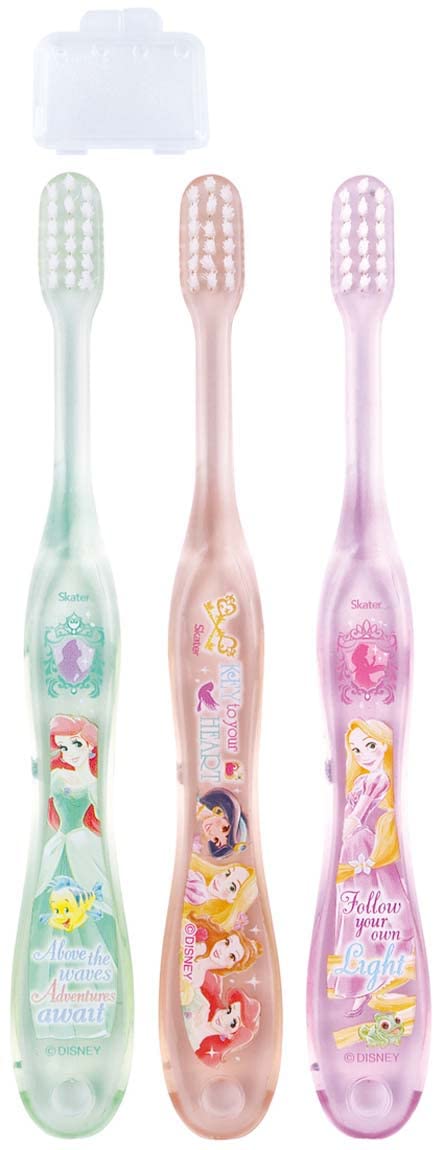 Skater Princess Soft Toothbrush Set for Preschoolers Ages 3-5 14cm - Pack of 3- Japan Figure Store - #1 Bring To You The Best Japanese Goods