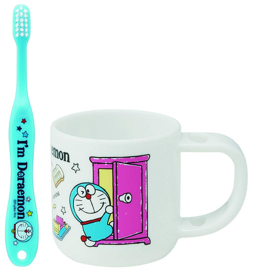 Skater Doraemon Kids Toothbrush Set with Stand & Cup for 3-5 Year Olds 180ml 14.5 cm- Japan Figure Store - #1 Bring To You The Best Japanese Goods