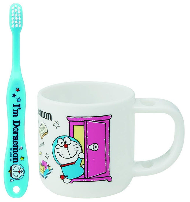 Skater Doraemon Kids Toothbrush Set with Stand & Cup for 3-5 Year Olds 180ml 14.5 cm- Japan Figure Store - #1 Bring To You The Best Japanese Goods