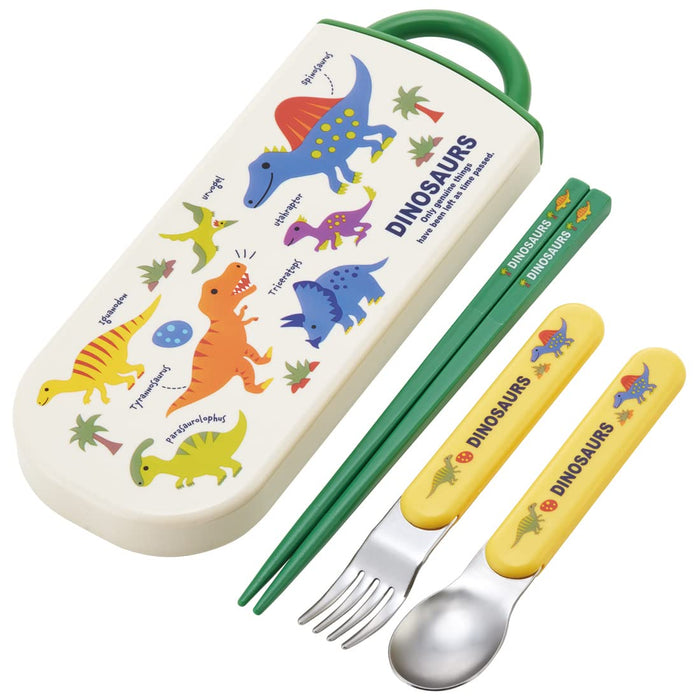Skater Trio Set for Kids - Antibacterial Dinosaur Chopsticks Spoon Fork Made in Japan- Japan Figure Store - #1 Bring To You The Best Japanese Goods
