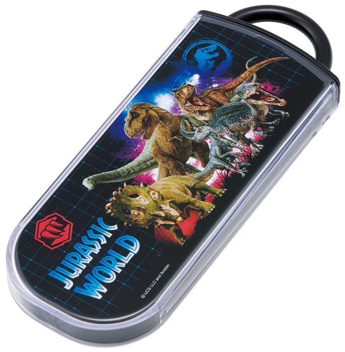 Skater Jurassic World Kids Trio Set - Antibacterial Chopsticks Spoon Fork - Made in Japan- Japan Figure Store - #1 Bring To You The Best Japanese Goods