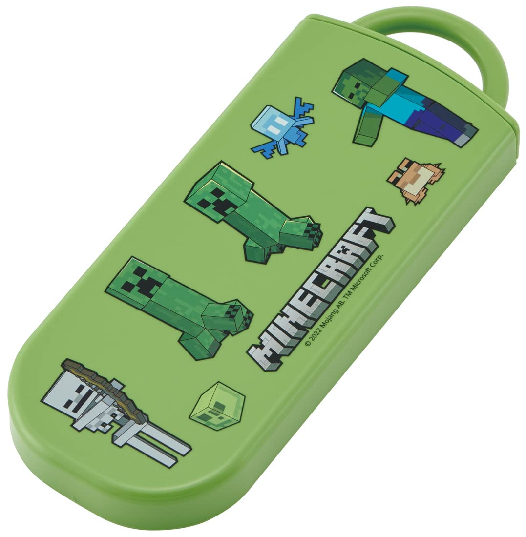 Skater Minecraft Kids Trio Set - Antibacterial Chopsticks Spoon Fork Made In Japan Tacc2Ag-A- Japan Figure Store - #1 Bring To You The Best Japanese Goods