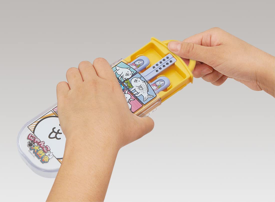 Skater Battle Cats Trio Set - Antibacterial Chopsticks Spoon Fork for Kids Made in Japan- Japan Figure Store - #1 Bring To You The Best Japanese Goods