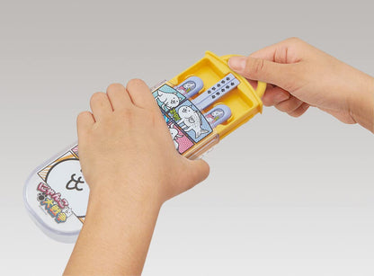 Skater Battle Cats Trio Set - Antibacterial Chopsticks Spoon Fork for Kids Made in Japan- Japan Figure Store - #1 Bring To You The Best Japanese Goods