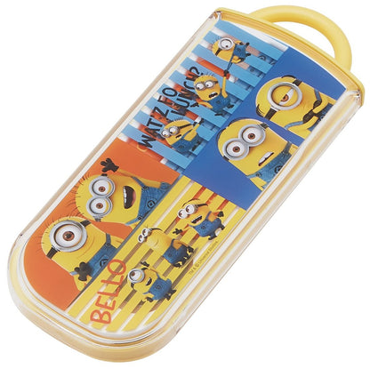 Skater Trio Set - Made in Japan Sliding Minions Chopsticks Spoon and Fork Set- Japan Figure Store - #1 Bring To You The Best Japanese Goods