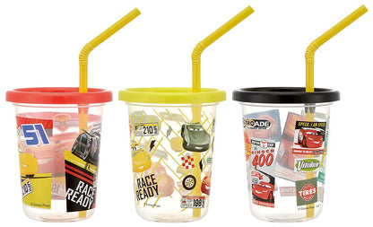 Skater Disney Cars 21 Tumbler Set with Straws 230ml Made in Japan 3 Pieces- Japan Figure Store - #1 Bring To You The Best Japanese Goods