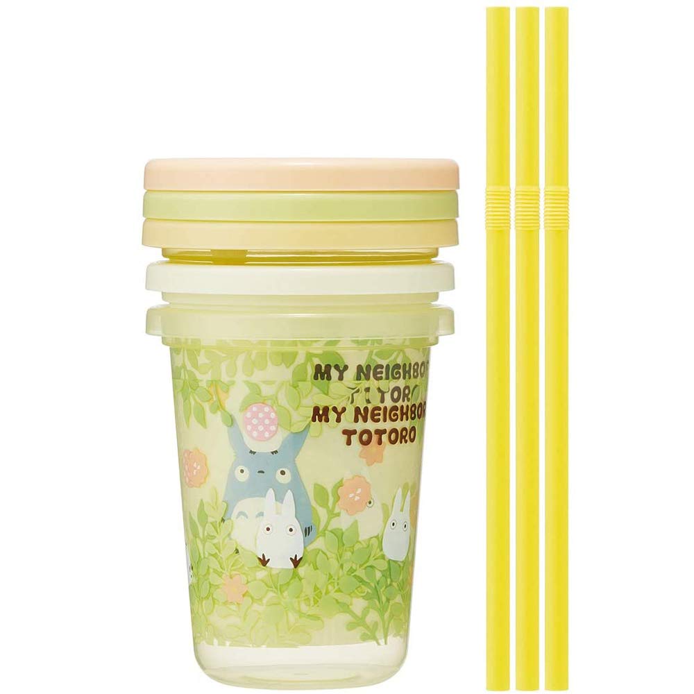 Skater Totoro Plants 230ml Tumbler with Straw 3-Piece Set Made in Japan- Japan Figure Store - #1 Bring To You The Best Japanese Goods