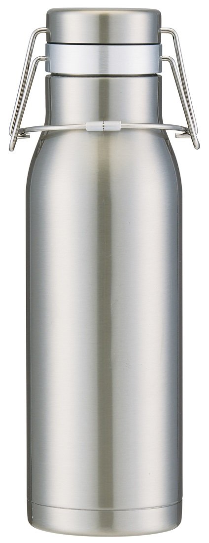 Skater 1L Ultra-Lightweight Silver Stainless Steel Water Bottle with Cold-Keeping Swing-Lock Ssw10- Japan Figure Store - #1 Bring To You The Best Japanese Goods