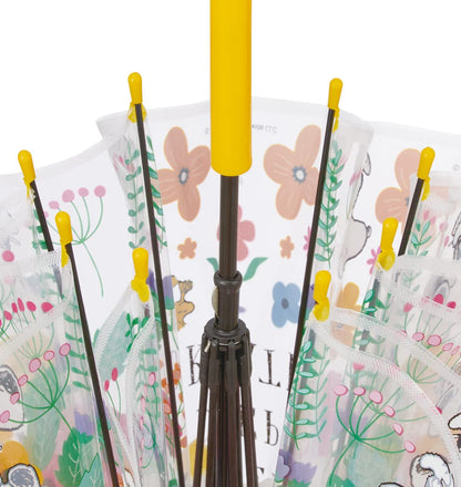 Skater Long 60cm Snoopy Flower Design Vinyl Umbrella - UBV1N-A Model- Japan Figure Store - #1 Bring To You The Best Japanese Goods