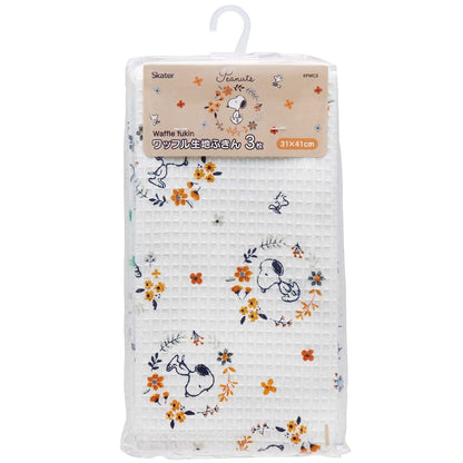 Skater Snoopy Waffle Dough Cloths 3 Sheets 31 X 41 cm - Kfwc3-A- Japan Figure Store - #1 Bring To You The Best Japanese Goods