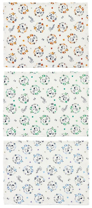 Skater Snoopy Waffle Dough Cloths 3 Sheets 31 X 41 cm - Kfwc3-A- Japan Figure Store - #1 Bring To You The Best Japanese Goods