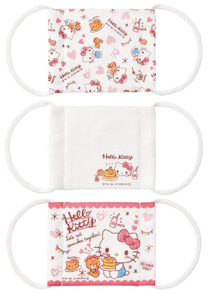 Skater Hello Kitty Snack Time 12-Ply Washable Mask for Kids 3-10 Years Pack of 3 Mskg1- Japan Figure Store - #1 Bring To You The Best Japanese Goods
