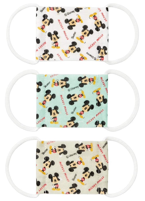 Skater Disney Mickey Mouse Antibacterial Gauze Masks for Babies 2-4 Years Pack of 3- Japan Figure Store - #1 Bring To You The Best Japanese Goods