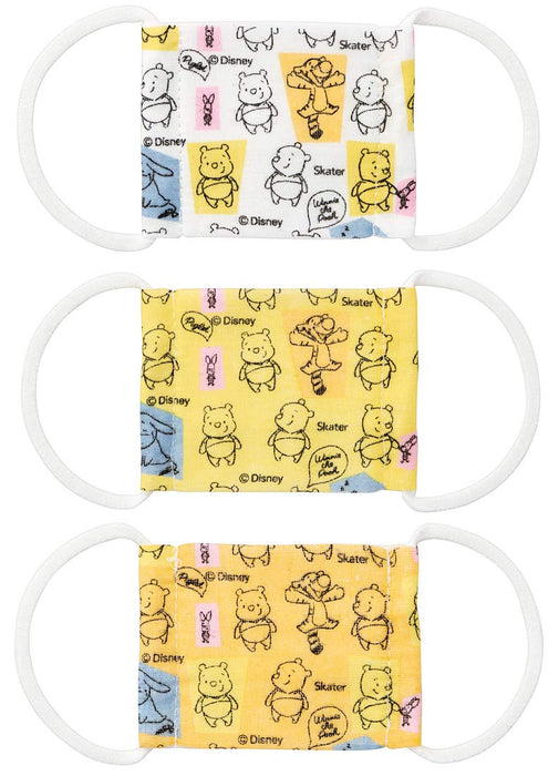 Skater Disney Winnie The Pooh Antibacterial Gauze Mask for 2-4 Year Old Babies Pack of 3 8.8x6.5cm- Japan Figure Store - #1 Bring To You The Best Japanese Goods