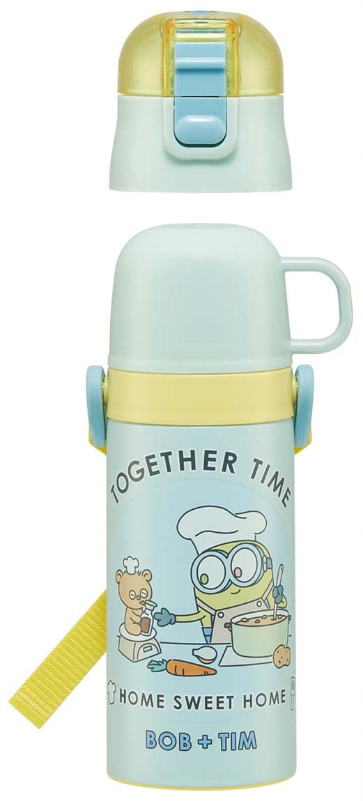 Skater Minions 23 Kids 350ml Stainless Steel 2Way Water Bottle with Cup- Japan Figure Store - #1 Bring To You The Best Japanese Goods