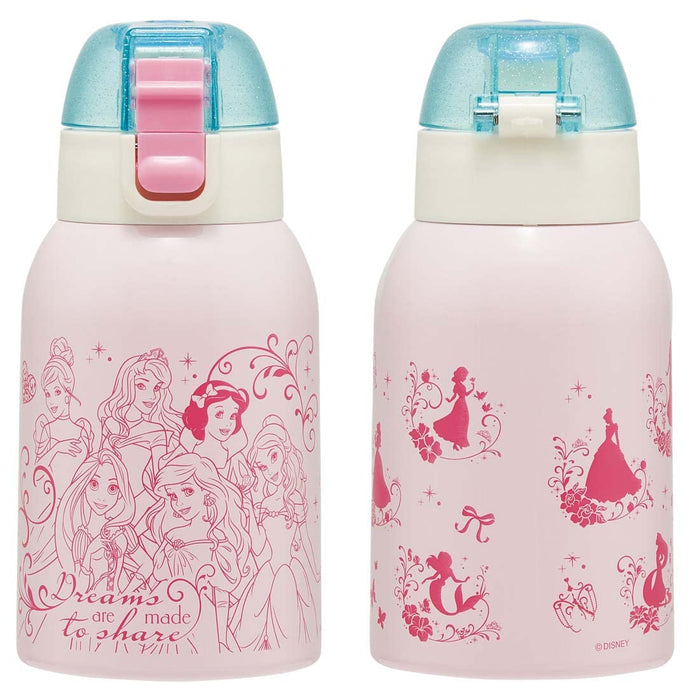 Skater Disney Princess 400ml Water Bottle for Kids with Cover Girls Edition Kstch4-A- Japan Figure Store - #1 Bring To You The Best Japanese Goods
