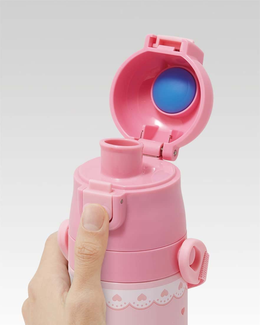 Skater Hello Kitty Candy Stainless Steel Water Bottle - 470ml Girls Sports Drinkware- Japan Figure Store - #1 Bring To You The Best Japanese Goods