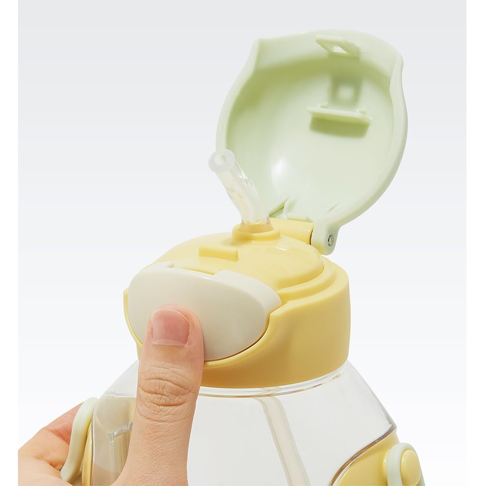 Skater Curious George 530ml Children's One-Push Water Bottle with Straw- Japan Figure Store - #1 Bring To You The Best Japanese Goods