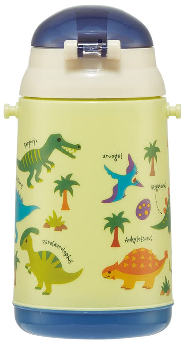 Skater 400ml Dinosaur Picture Water Bottle with Straw Push-to-Open Type SSH4C-A- Japan Figure Store - #1 Bring To You The Best Japanese Goods