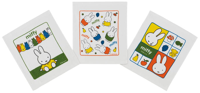 Skater Miffy Dick Bruna 3-Pack Wet Towels by Skater- Japan Figure Store - #1 Bring To You The Best Japanese Goods