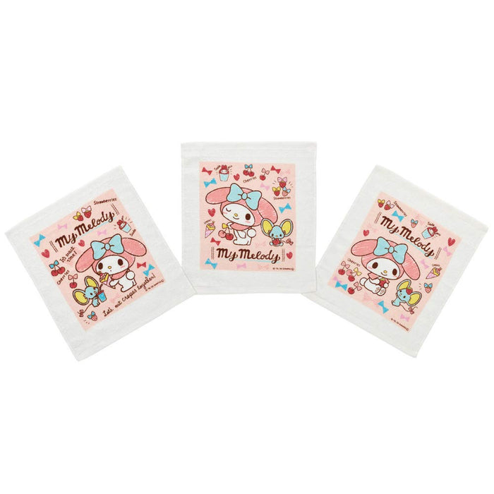 Skater My Melody Snack Time 3-Pack Wet Towel - Oac1T Skater- Japan Figure Store - #1 Bring To You The Best Japanese Goods