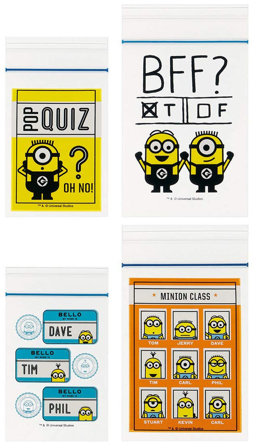 Skater Minion Zipper Bags Pack 20 Small and Medium Sized Skater Zip Bags- Japan Figure Store - #1 Bring To You The Best Japanese Goods