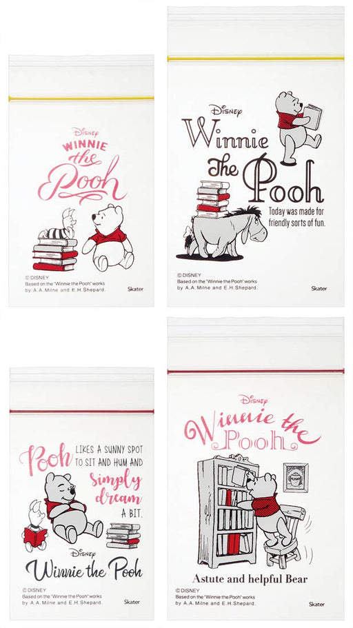 Skater Disney Winnie The Pooh Small and Medium Zipper Bags - Pack of 20- Japan Figure Store - #1 Bring To You The Best Japanese Goods