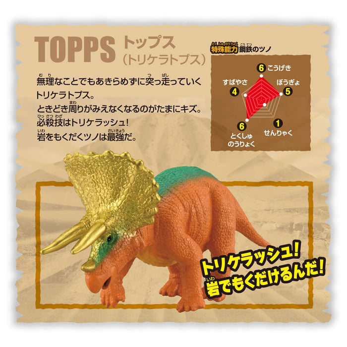 Takara Tomy Ania Triceratops, jouet de dinosaure pour enfants de 3 ans et plus.