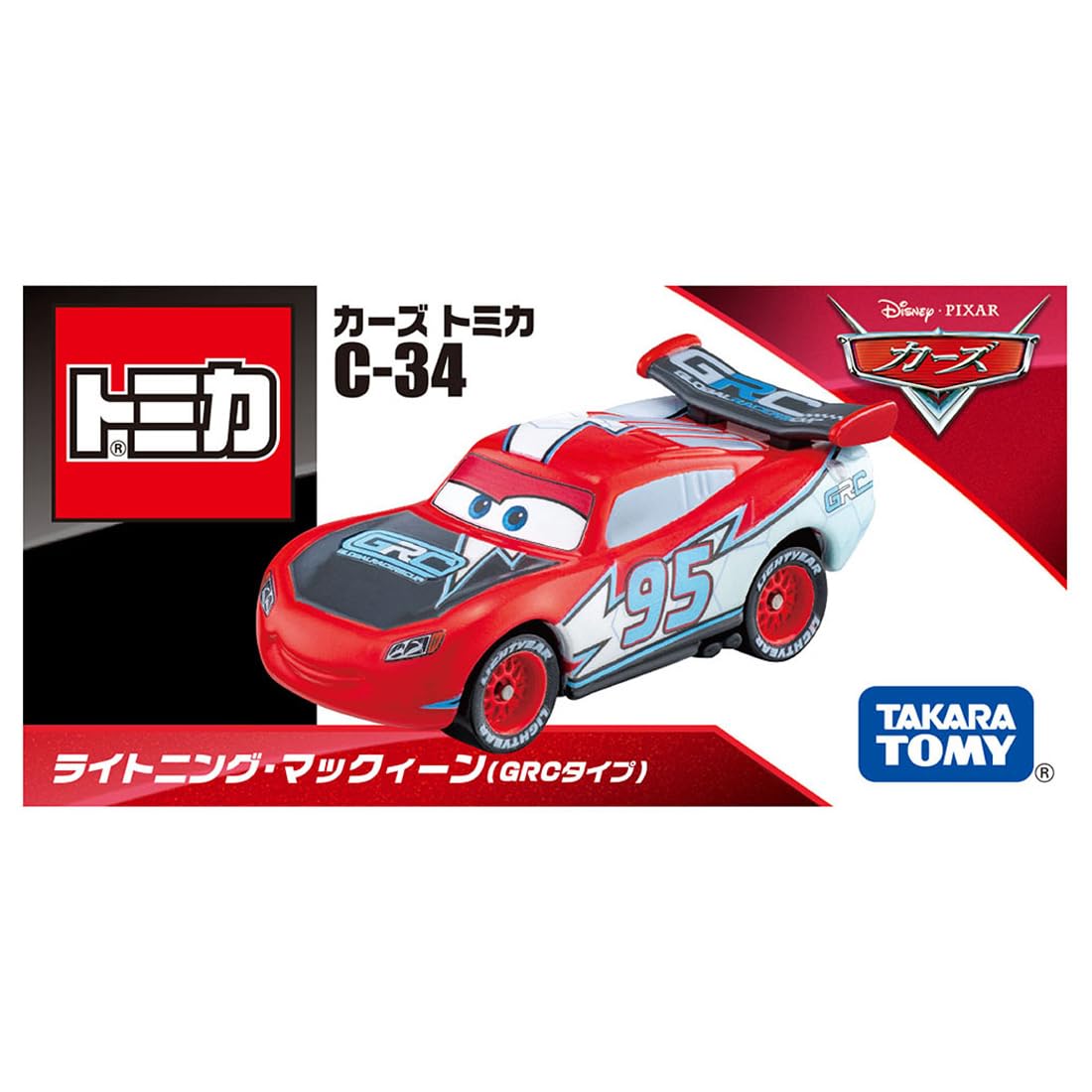 Takara Tomy Disney Cars C-34 Lightning McQueen GRC Miniature Toy Ages 3+