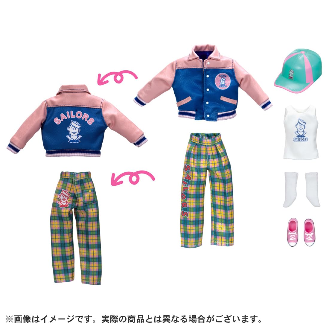Takara Tomy Licca-Chan Doll with Retro Sailors Stadium Jacket for Ages 3+