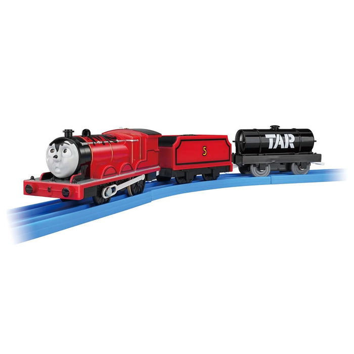 Takara Tomy Plarail James Train Toy with Tar Freight Cars for Ages 3+