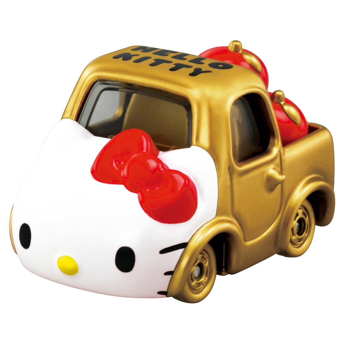Takara Tomy Tomica Dream Hello Kitty 50th Anniversary Gold Miniature Car Toy- Japan Figure Store - #1 Bring To You The Best Japanese Goods