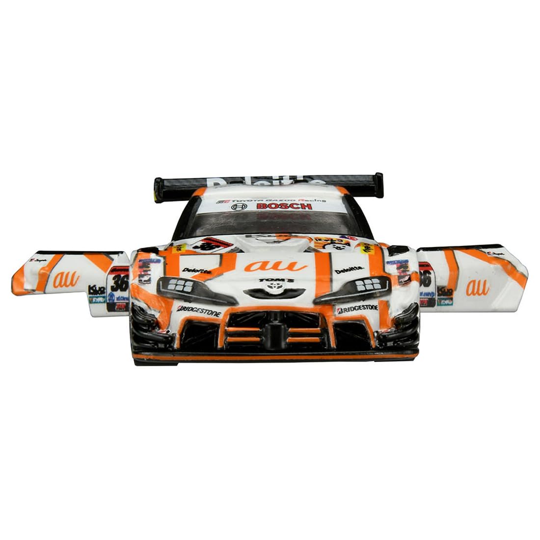 Voiture jouet Takara Tomy Tomica Premium Racing Au Toms GR Supra pour les enfants de 6 ans et plus.