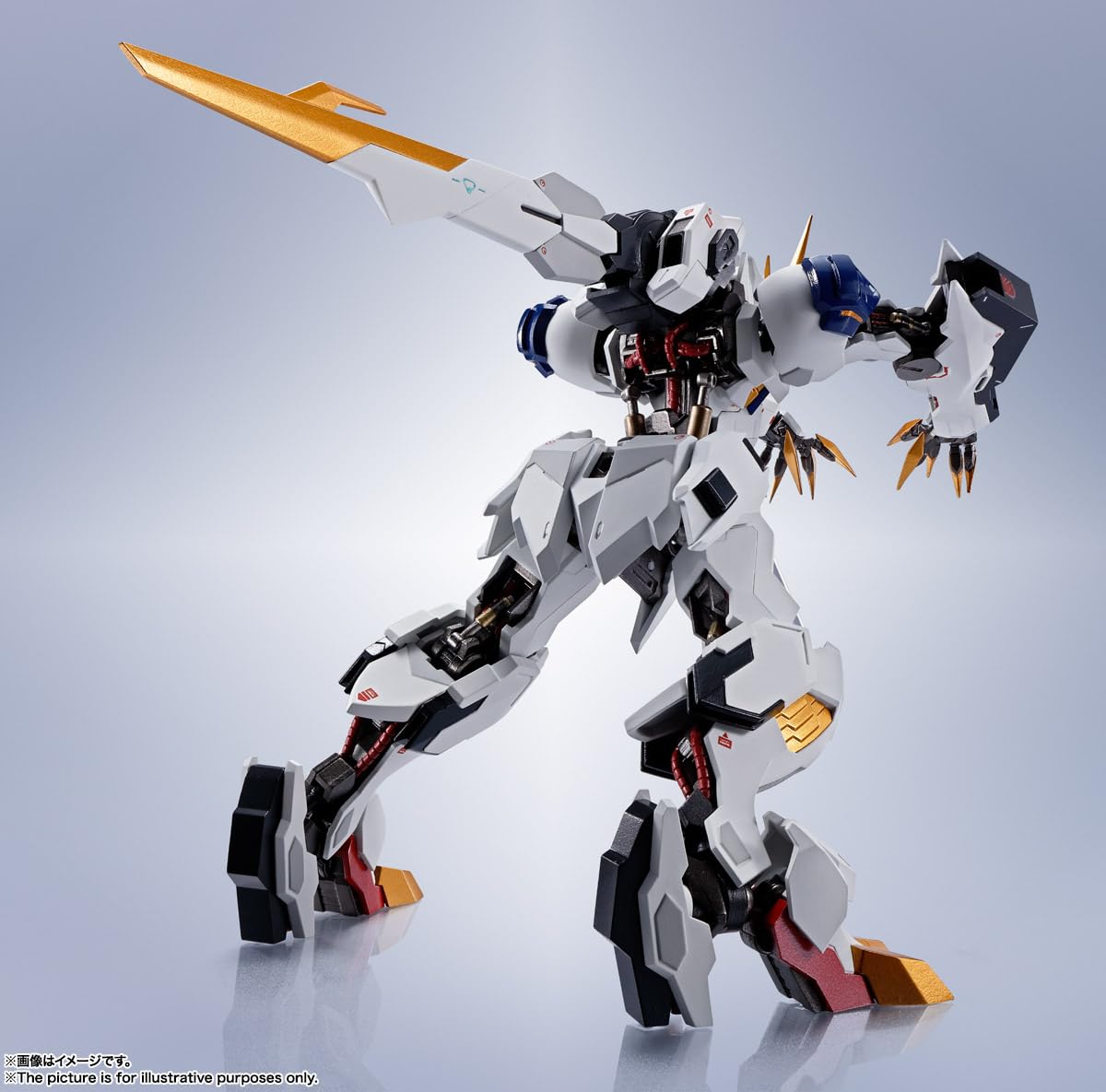 Figurine articulée Metal Robot Gundam Barbatos Lupus Rex de Tamashii Nations, 150 mm.