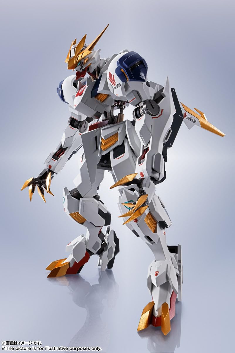 Figurine articulée Metal Robot Gundam Barbatos Lupus Rex de Tamashii Nations, 150 mm.